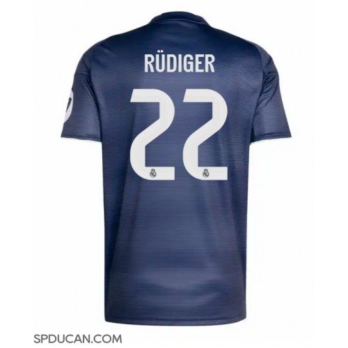 Muški Nogometni Dres Real Madrid Antonio Rudiger #22 Gostujuci 2025-26 Kratak Rukav Muški Nogometni Dres Real Madrid Antonio Rudiger #22 Gostujuci 2025-26 Kratak Rukav